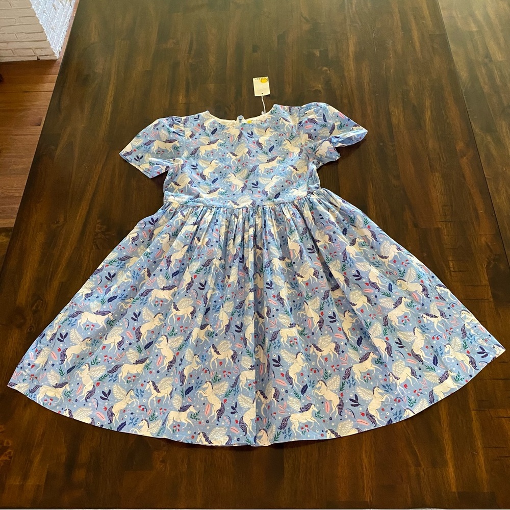Mini Boden Unicorn Bow Party Dress